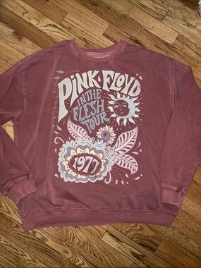 Pink Floyd Vintage Graphic Crewneck - Mauve & Cream Print Size XL